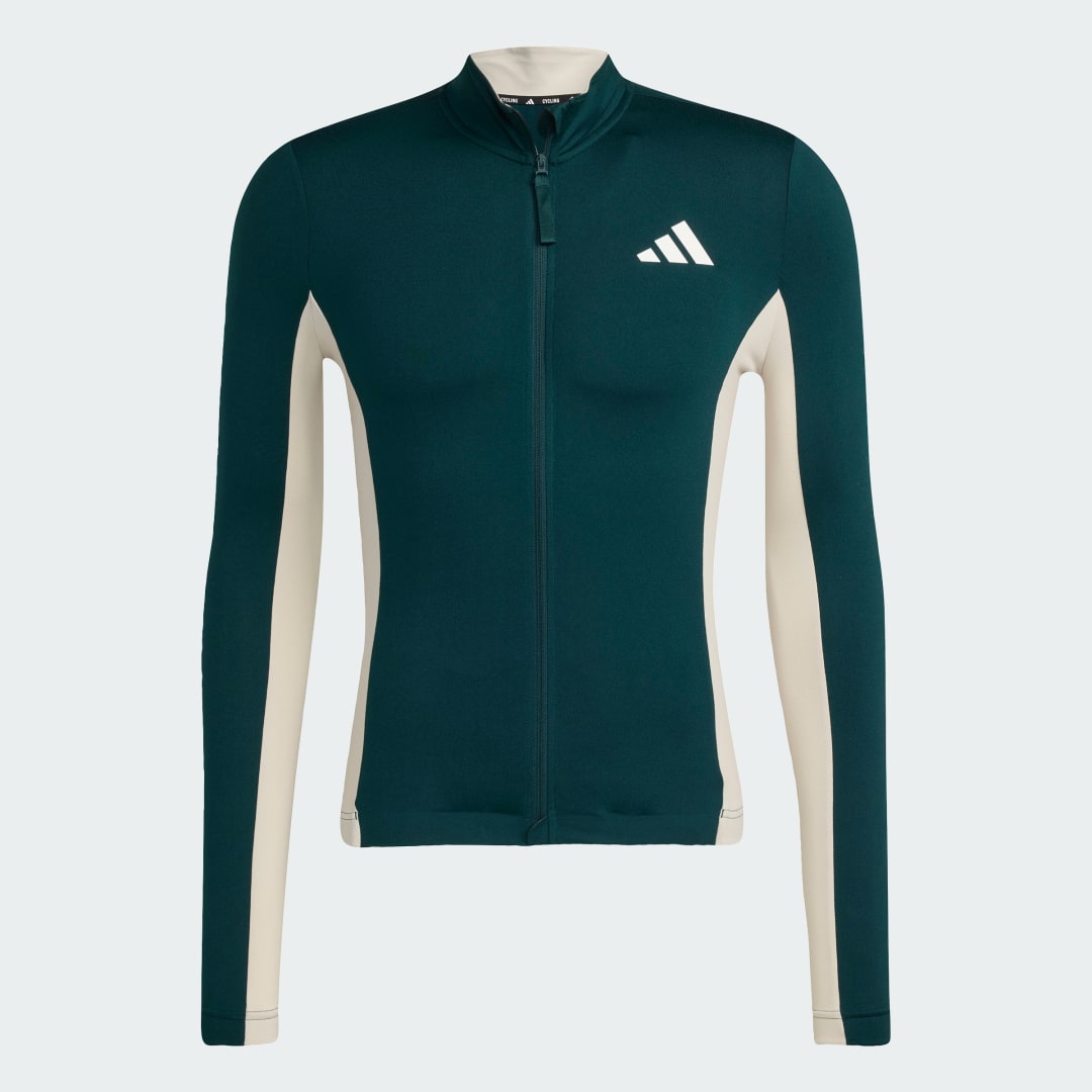 Adidas Tempo 3-Stripes Fietsshirt met Lange Mouwen