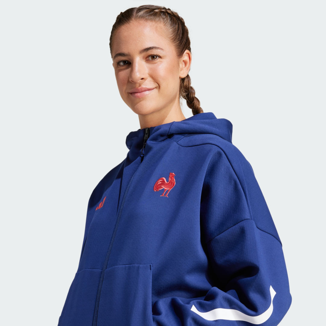 Adidas France Travel Z.N.E. Full-Zip Hooded Track Top