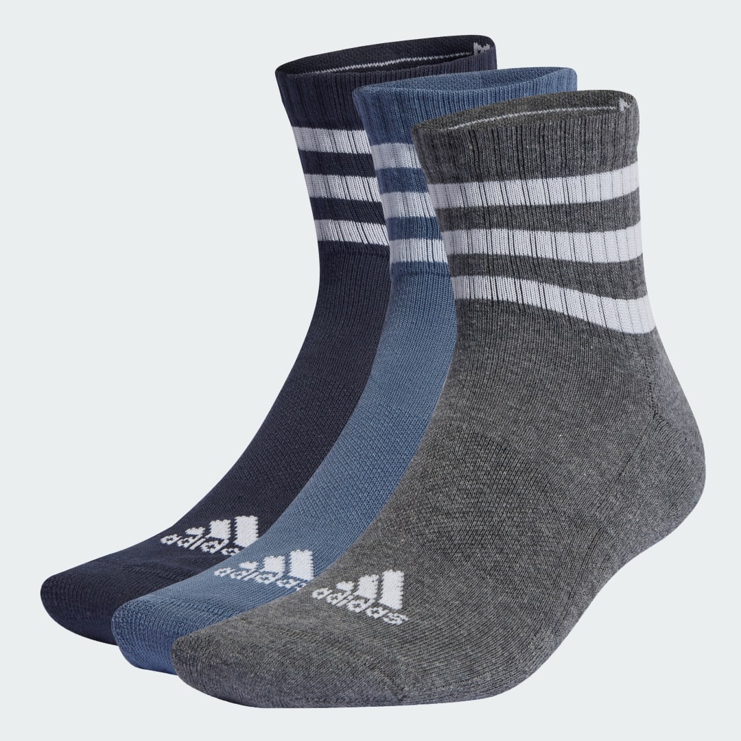 Adidas 3-Stripes Cushioned Sportswear Mid-Cut Sokken 3 Paar