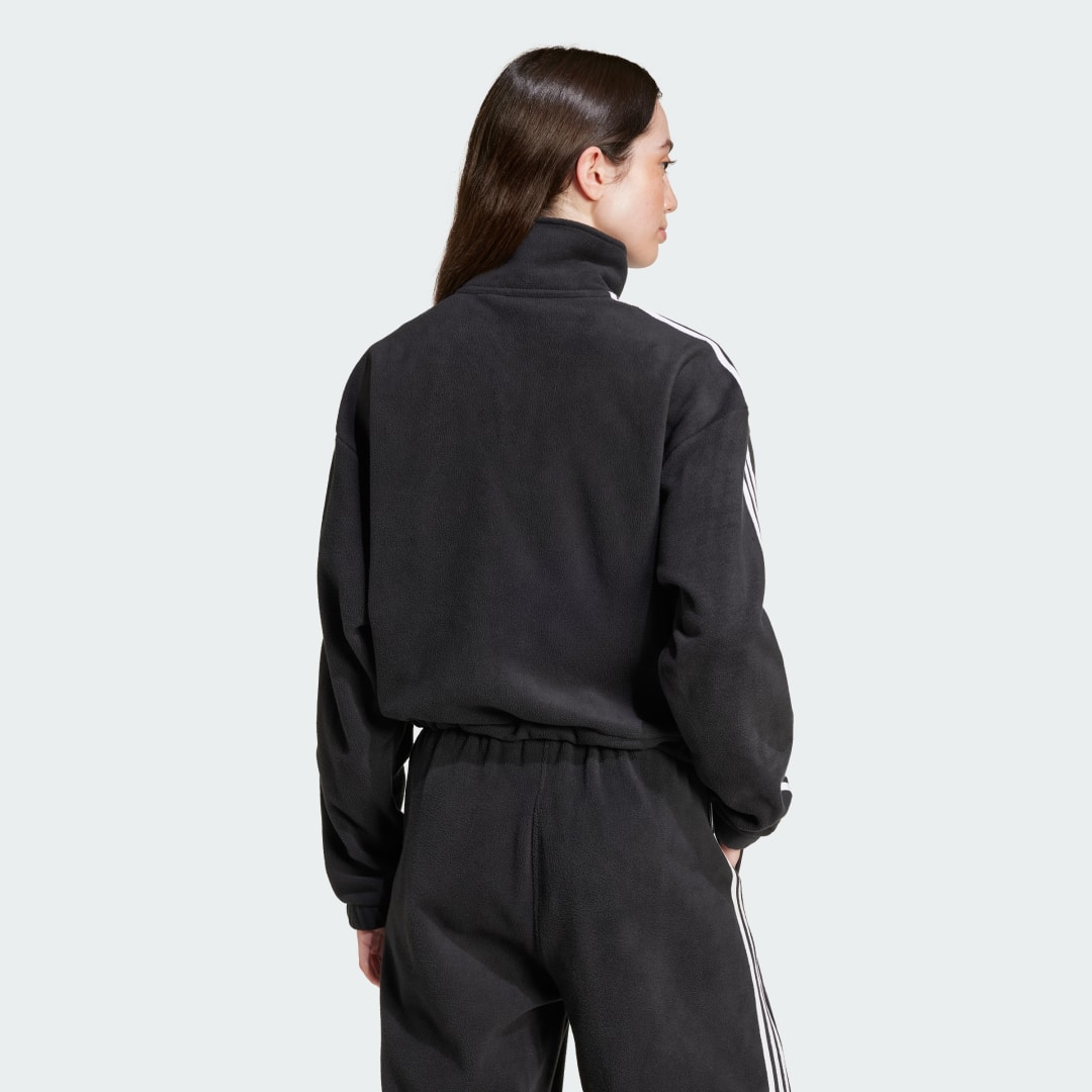 Adidas Polar Fleece Loose Sweatshirt met Halflange Rits