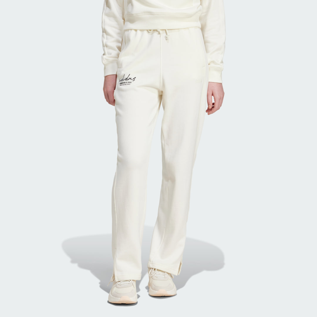 Adidas Signature Graphic Embroidery French Terry Straight Leg Broek