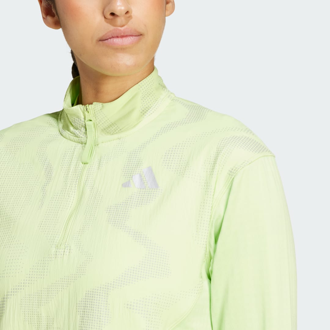 Adidas Ultimate Hi Vis Reflective Shirt met Halflange Rits