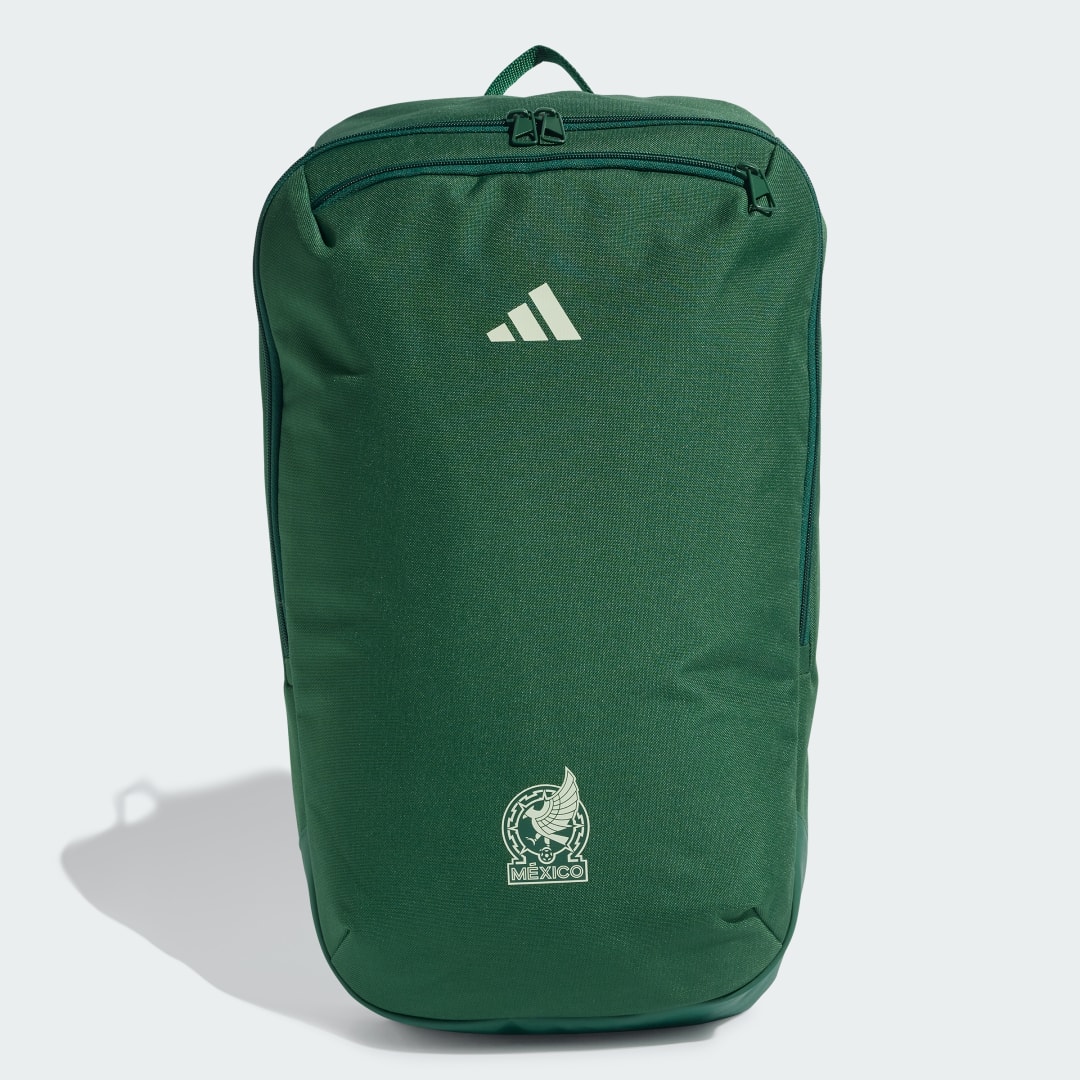Image of adidas Mexico Football Backpack Dark Green ONE SIZE - Soccer Bags