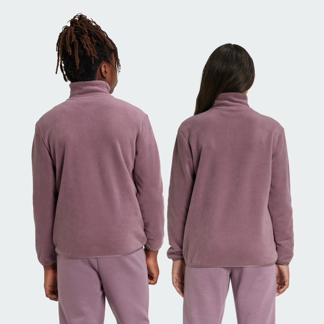 Adidas Polar Fleece Sweatshirt met Halflange Rits Kids