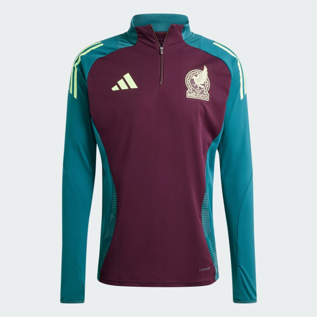

adidas Chamarra Deportiva Selección Nacional de México Hombre, Dark burgundy/mystery verde