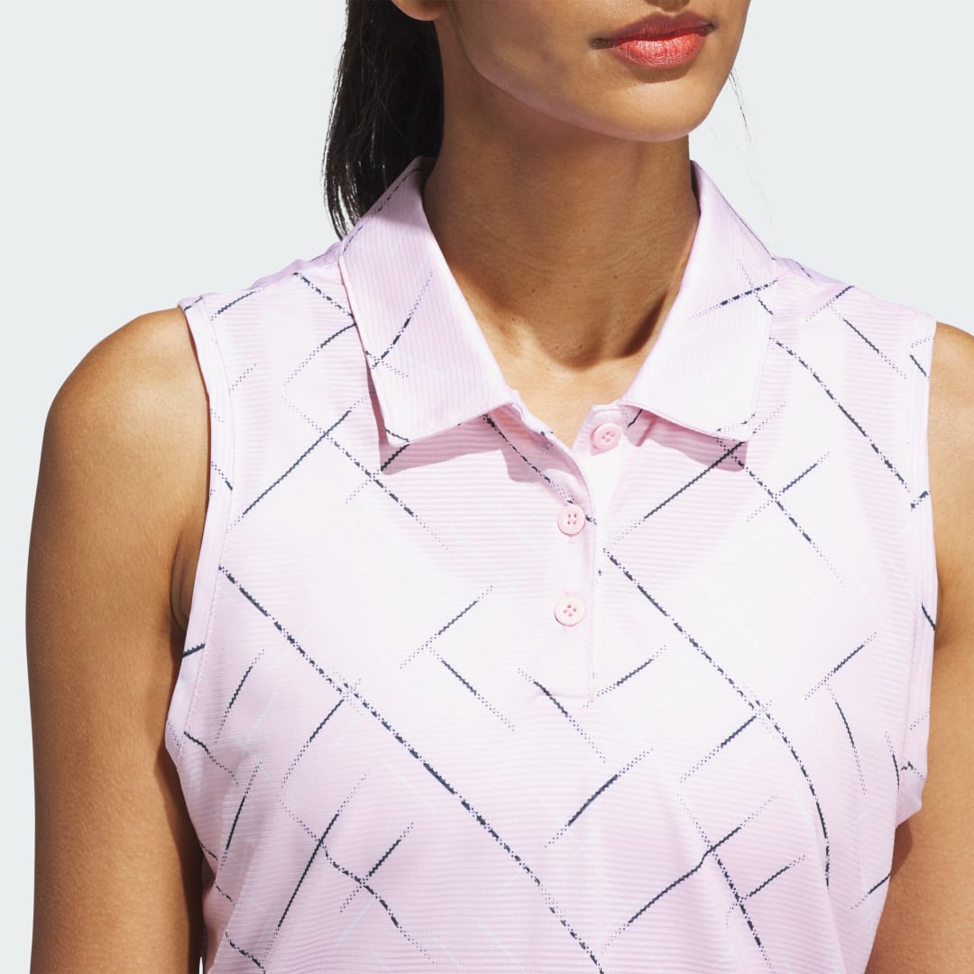 Adidas Ultimate365 Printed Mouwloos Poloshirt