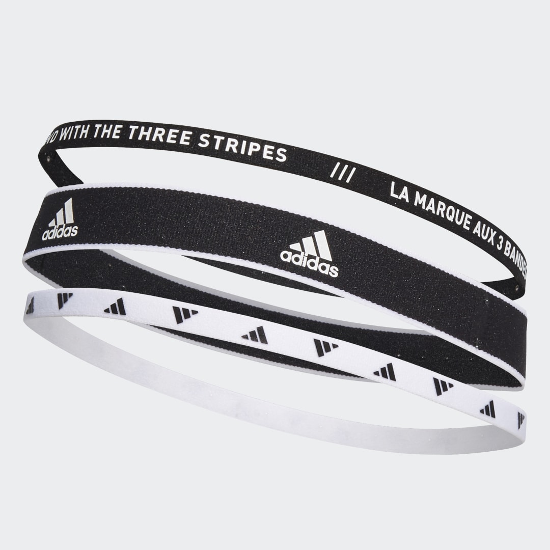 

adidas Banda de Sudor Para Cabeza de Entrenamiento Paquete de 3 Unisex, Negro/blanco/blanco