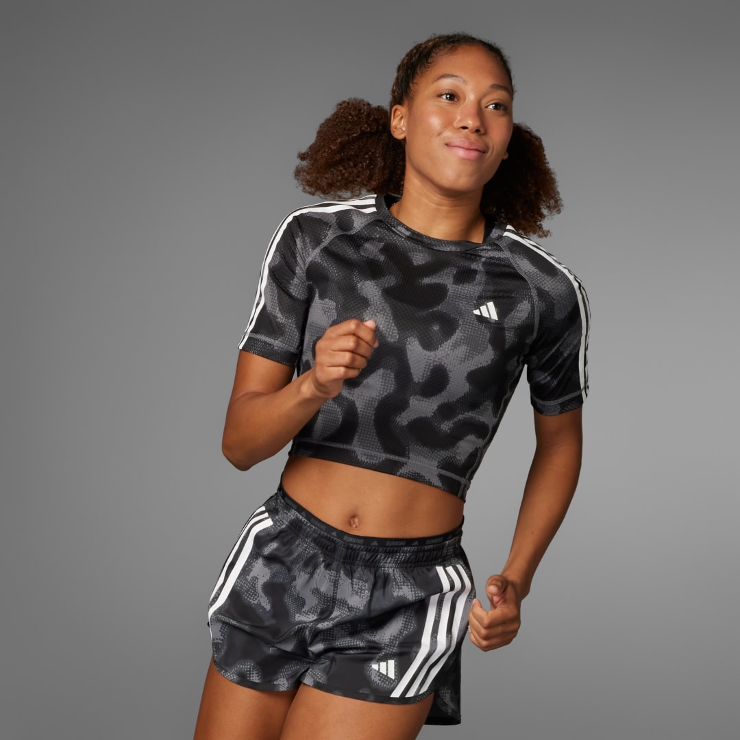 

adidas Shorts Own the Run 3 Tiras Estampados Shorts Own the Run 3 Tiras Estampados Mujer  - Mujer Running, Gris four / gris six / carbon / negro