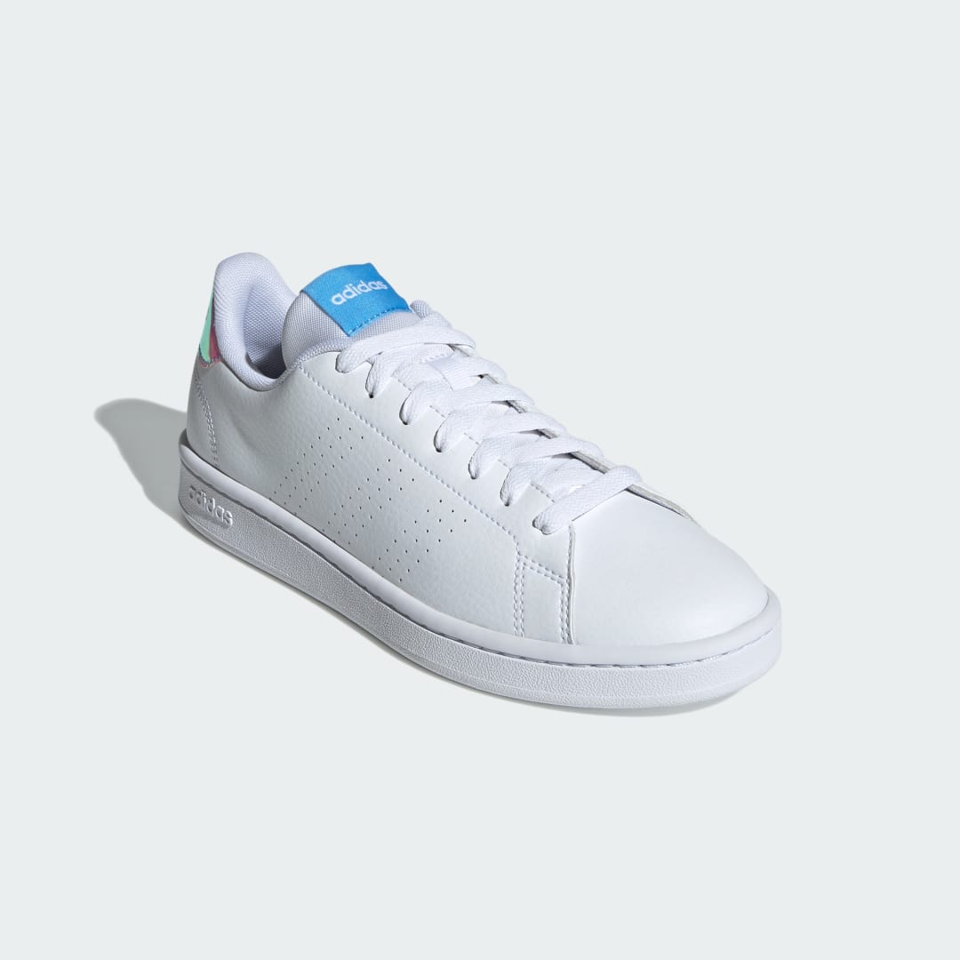 

adidas Tenis Advantage Mujer, Blanco/blanco/azul burst