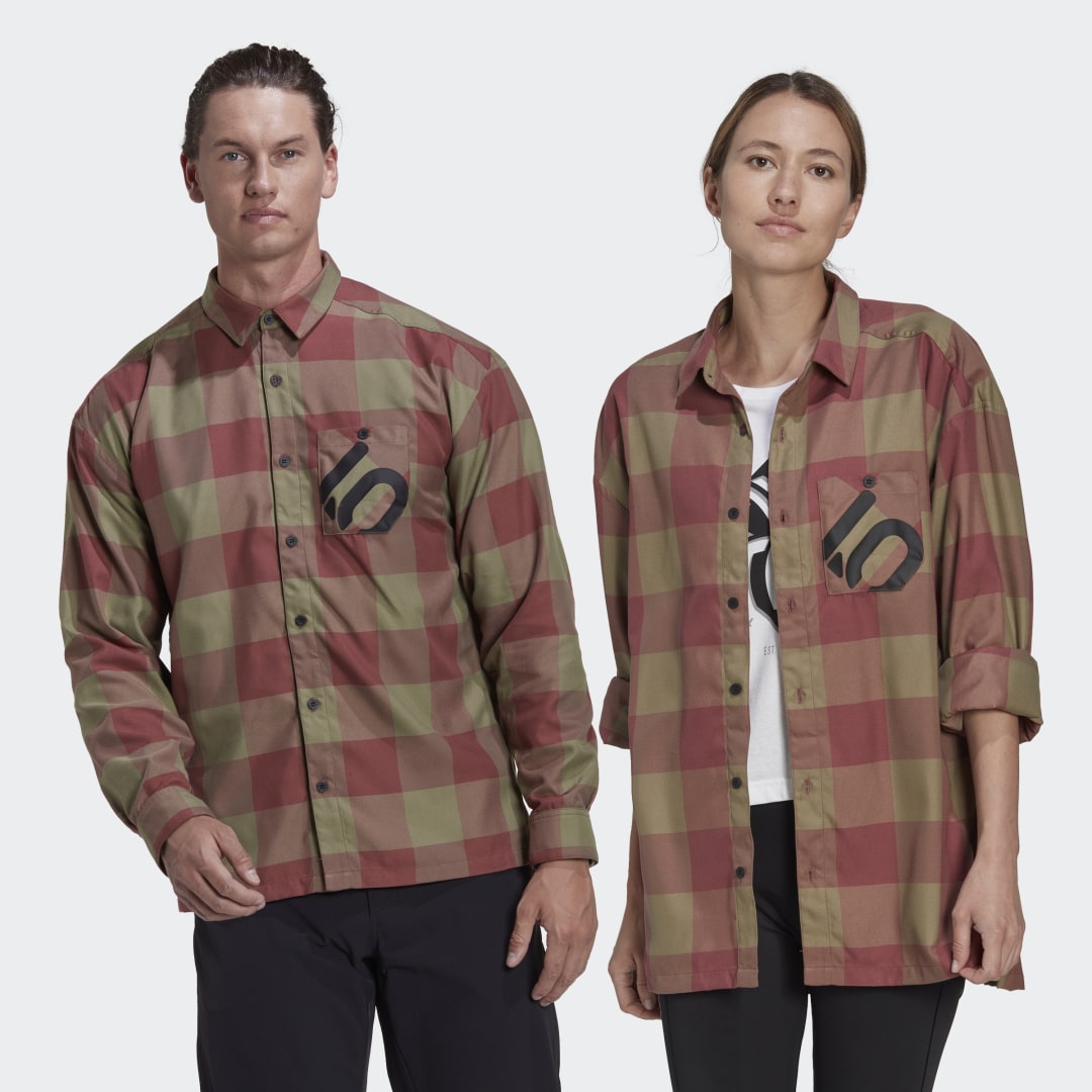 adidas camicia five ten brand of the brave flannel (neutral)