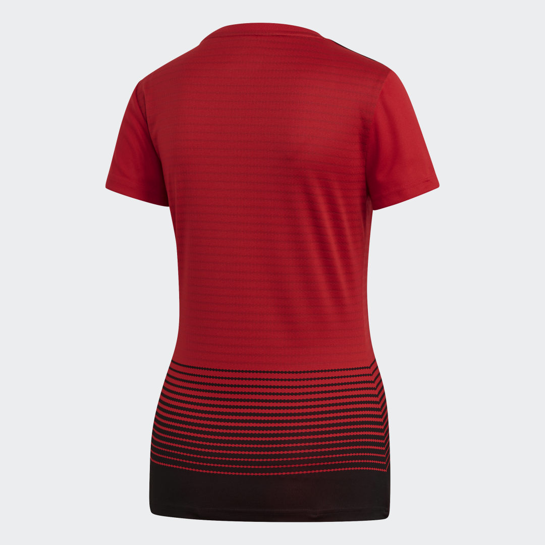 Фото 2 - Домашняя игровая футболка Манчестер Юнайтед adidas Performance красного цвета