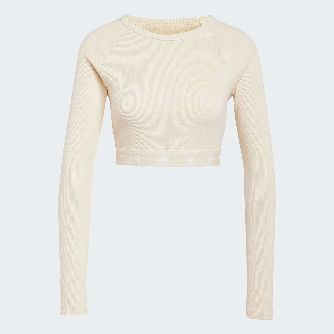 Adidas Ribbed Croptop met Lange Mouwen