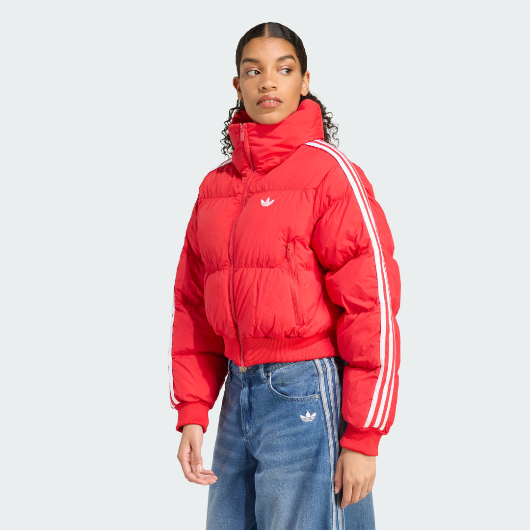 Adidas Adicolor Cropped Synthetisch Dons Pufferjack