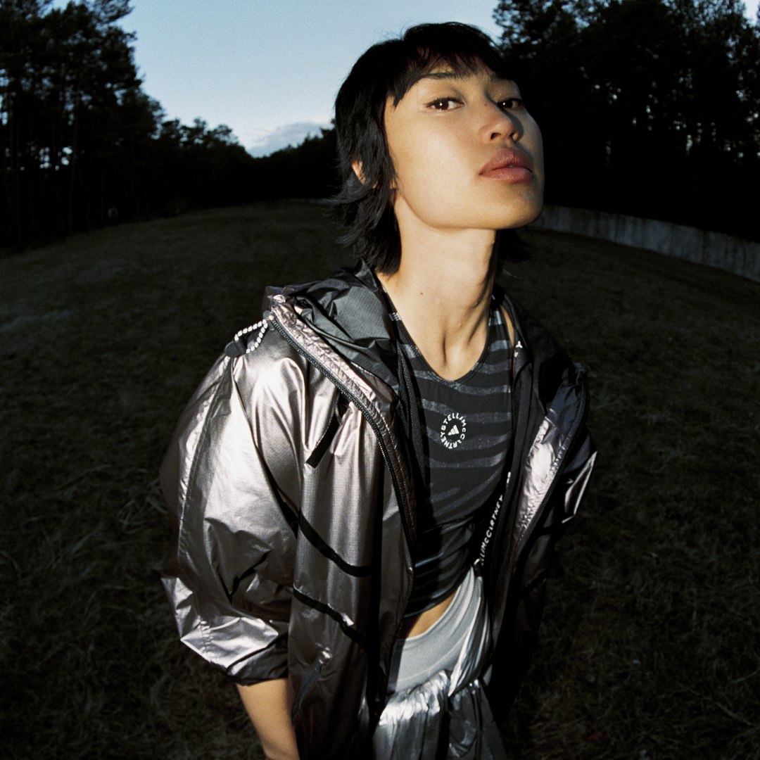 фото Куртка для бега adidas by stella mccartney truepace metallic