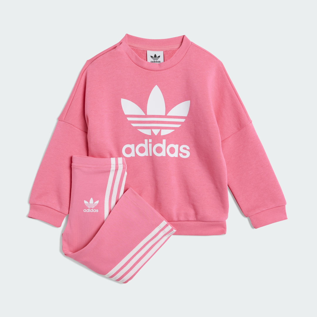Adidas Loose Crew Flared Leggings Set