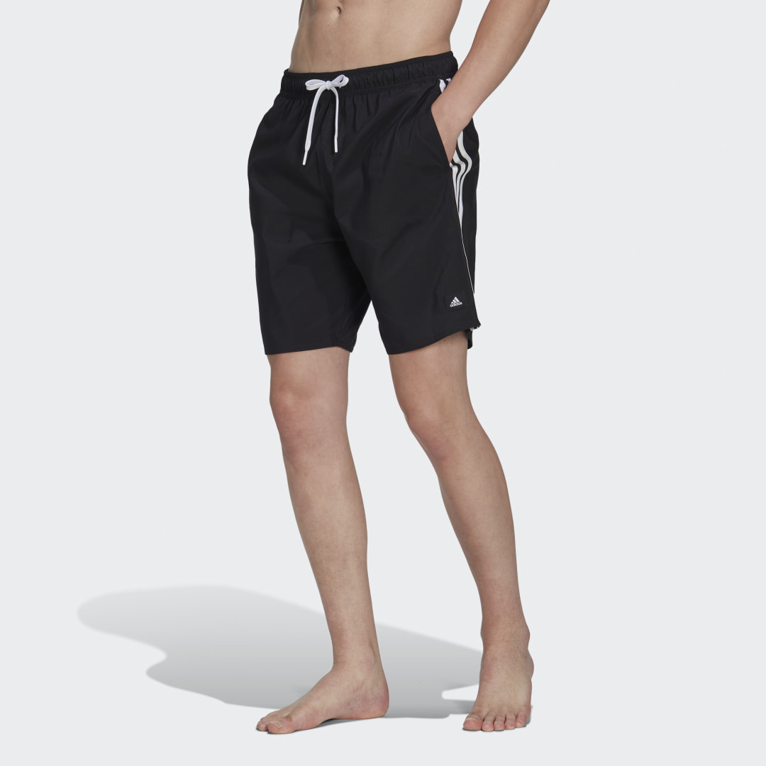 3-Stripes CLX Swim Shorts Black / White