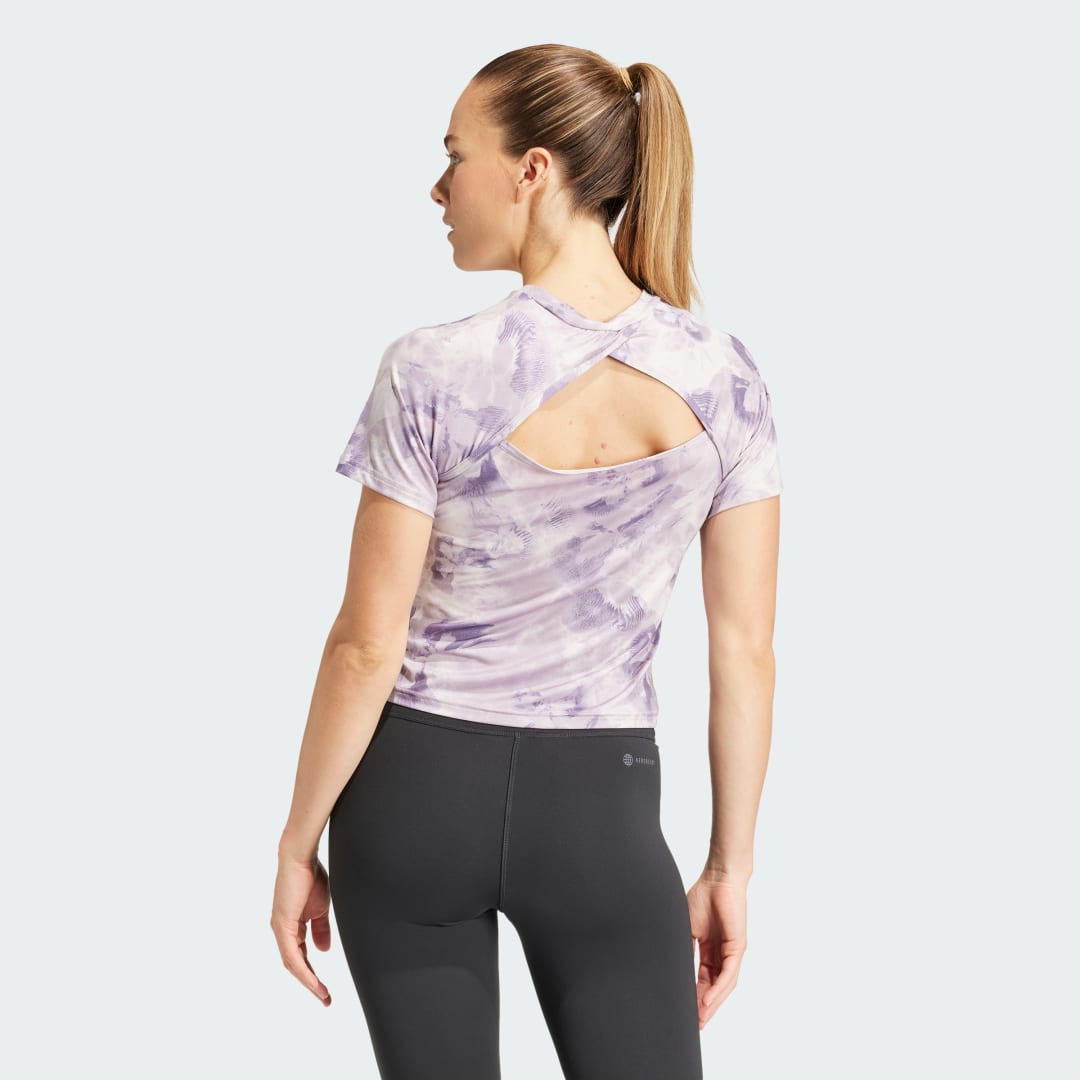 Adidas Performance Train Essentials AOP Flower Tie-Dye T-shirt