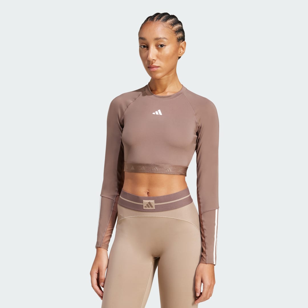 Hyperglam Training Cropped Long Sleeve Tee