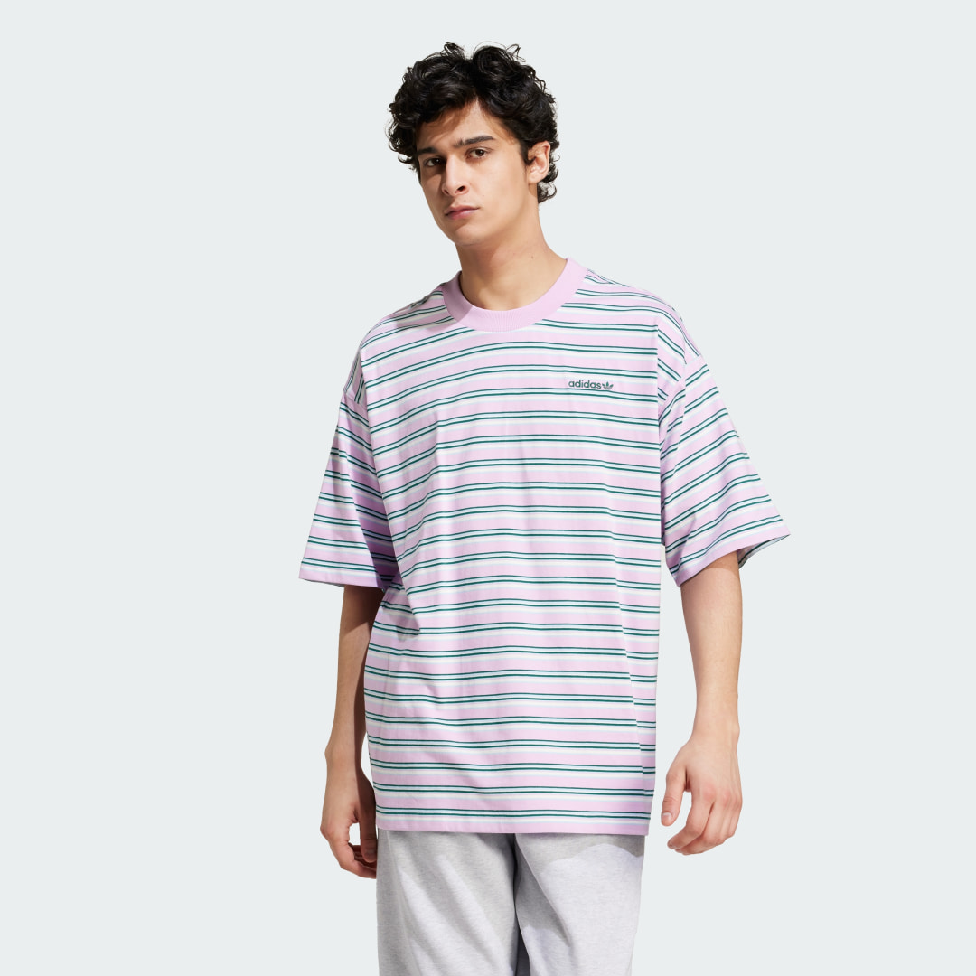 

adidas Camiseta 80s Holgada a Rayas Hombre