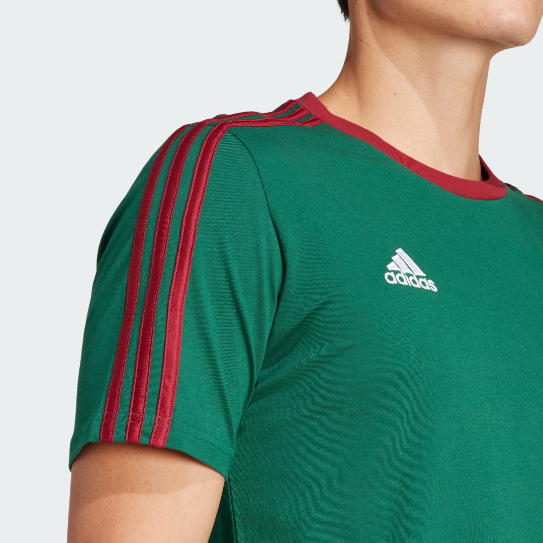 

adidas Playera ADN 3 Franjas Selección Nacional de México Hombre, Dark verde