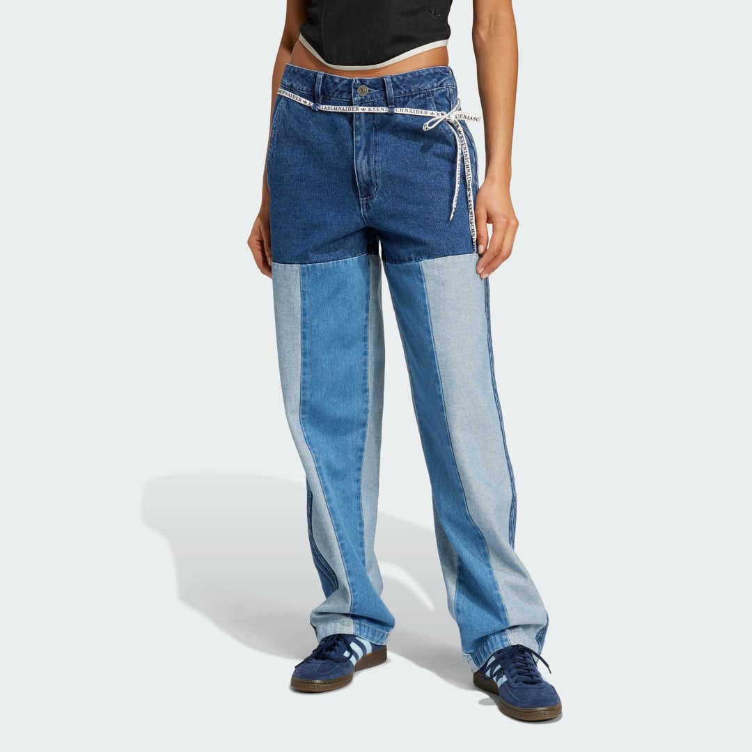 Adidas Kseniaschnaider Patchwork Straight Leg Jeans