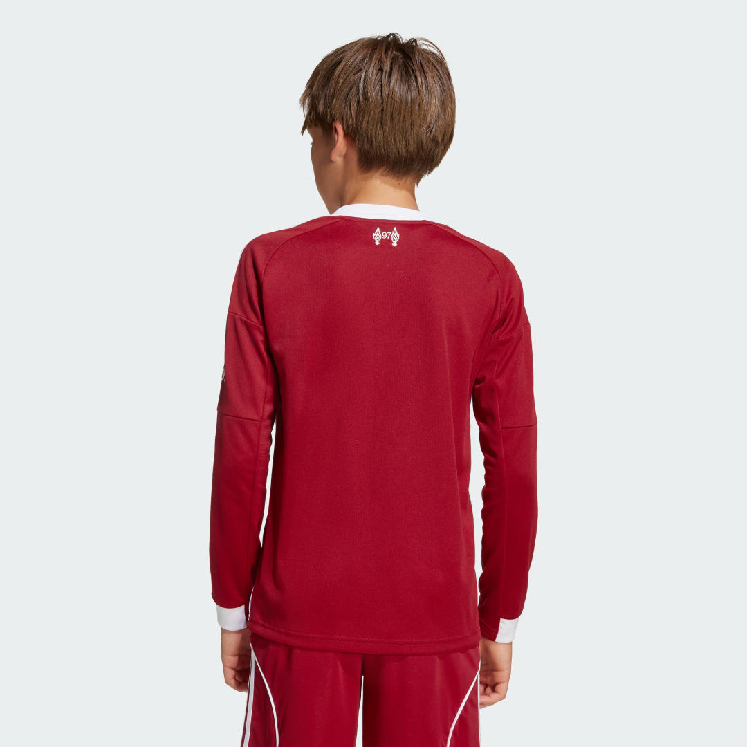 Adidas Liverpool FC 25 26 Thuisshirt met Lange Mouwen Kids