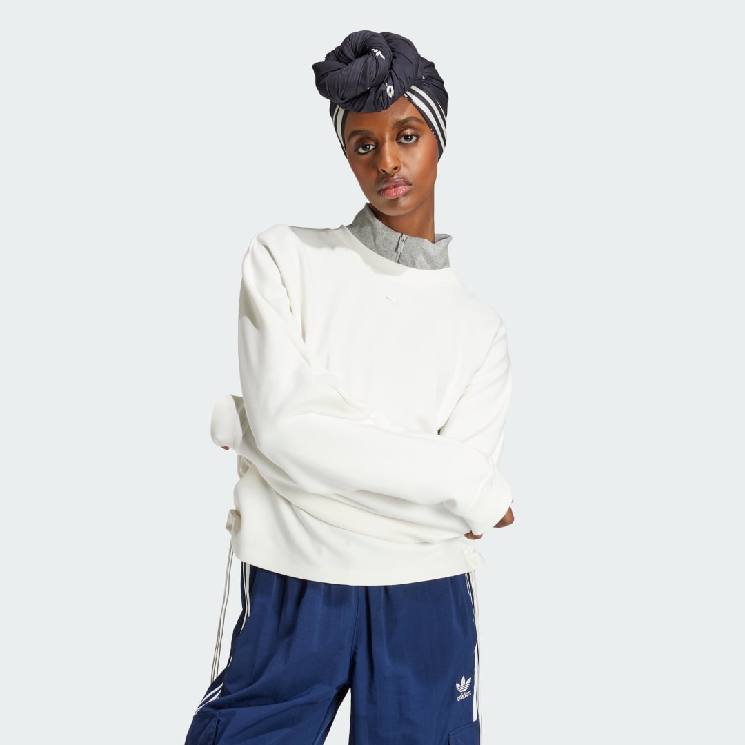 Image of Felpa Ruched 3-Stripes Loose cod002