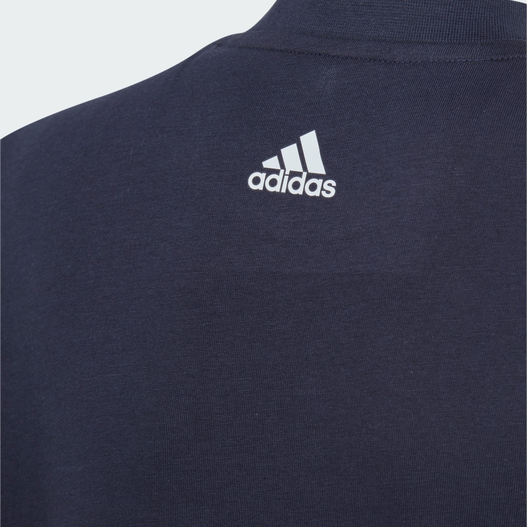 

adidas Camiseta Essentials Dos Colores Logo Grande Algodón Niño, Azul