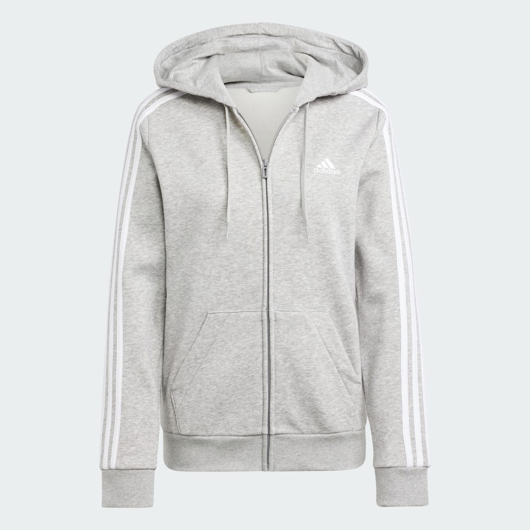 Veste à capuche Essentials Fleece 3 Stripes Full Zip - vue 5