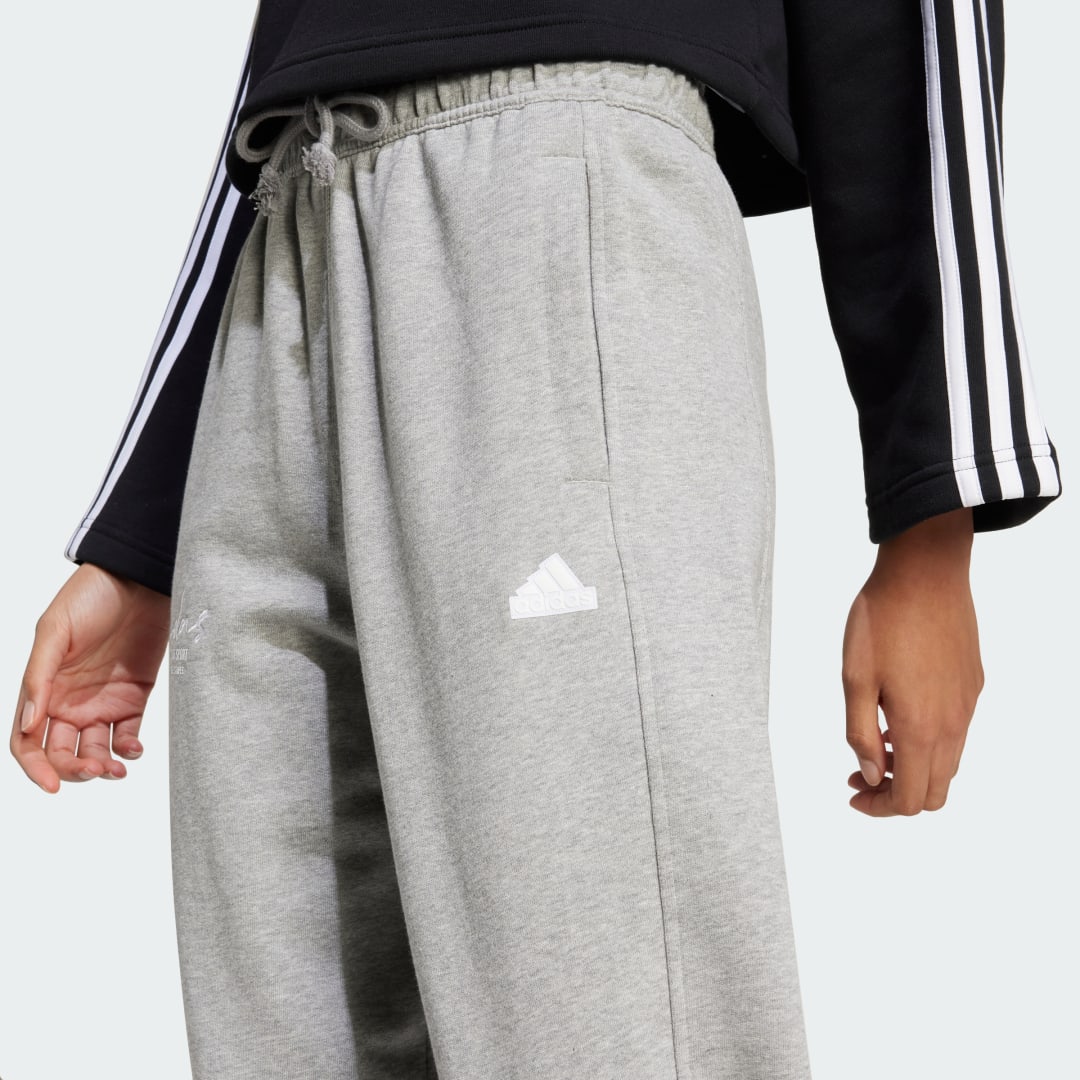 Adidas Signature Graphic Embroidery French Terry Straight Leg Broek