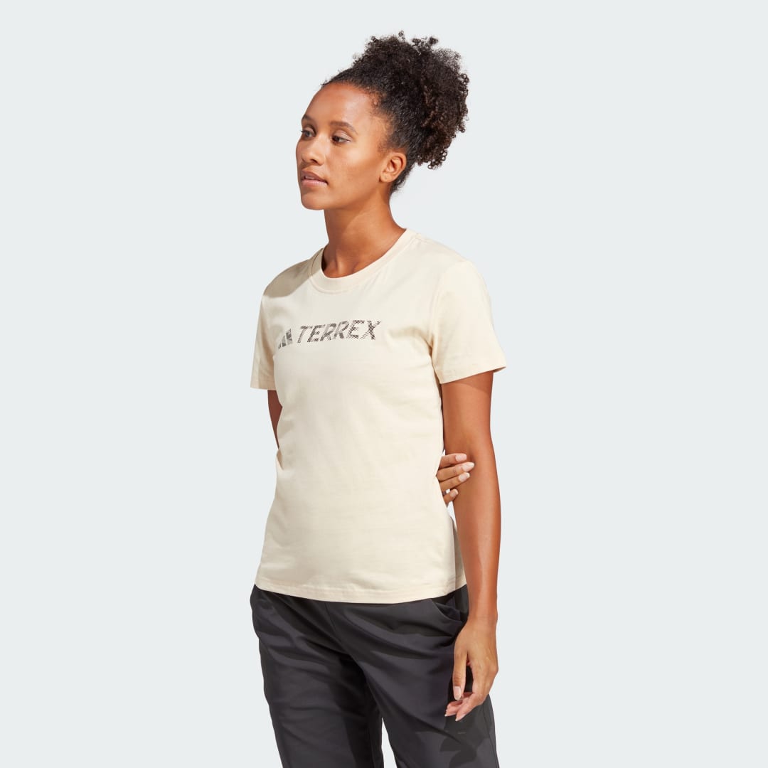 

adidas Playera Terrex Classic Logo Mujer, Sand strata