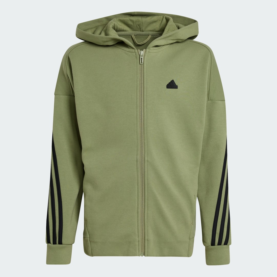 Adidas Future Icons 3-Stripes Ritsjack met Capuchon