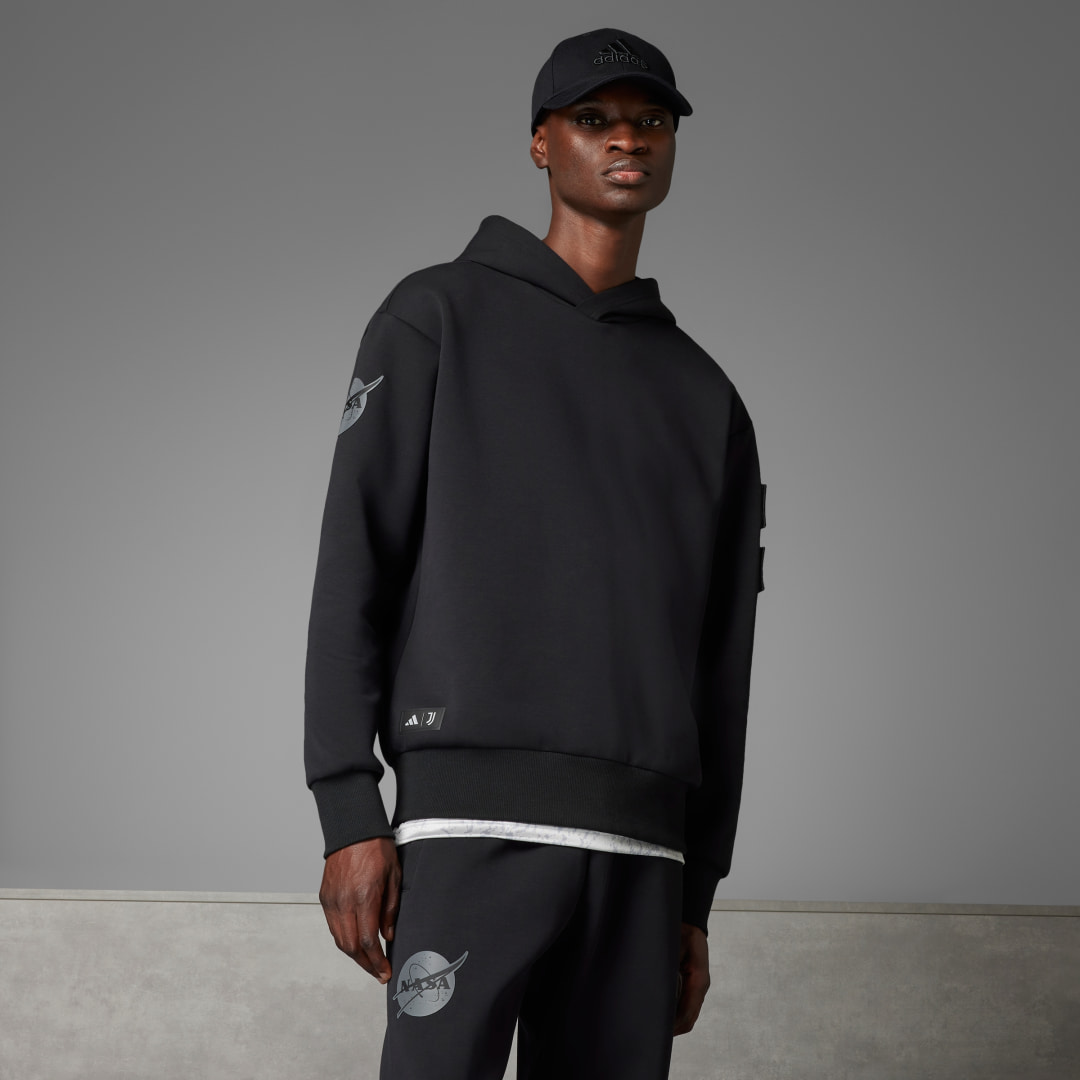 Image of Felpa con cappuccio Seasonal Doubleknit Juventus x NASA-inspirosso cod002