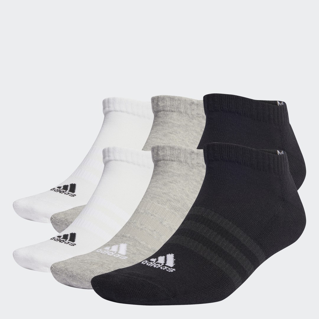 

adidas Calcetines Acolchados al Tobillo 6 Pares Calcetines Acolchados al Tobillo 6 Pares Unisex  - Training, Medium gris gris / blanco / negro 6 / blanco