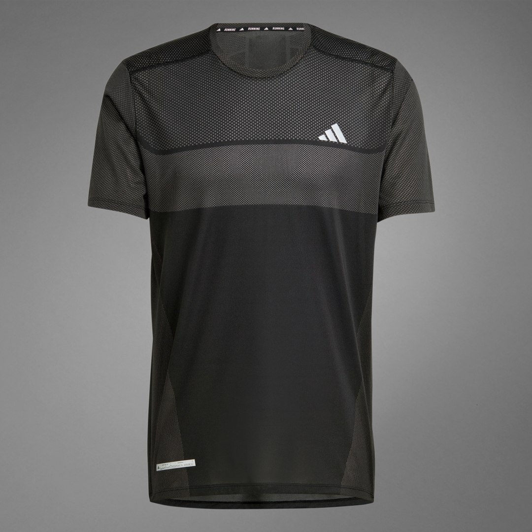 

adidas Playera de Running Ultimateadidas Heat.RDY Engineered Hombre, Negro/gris four