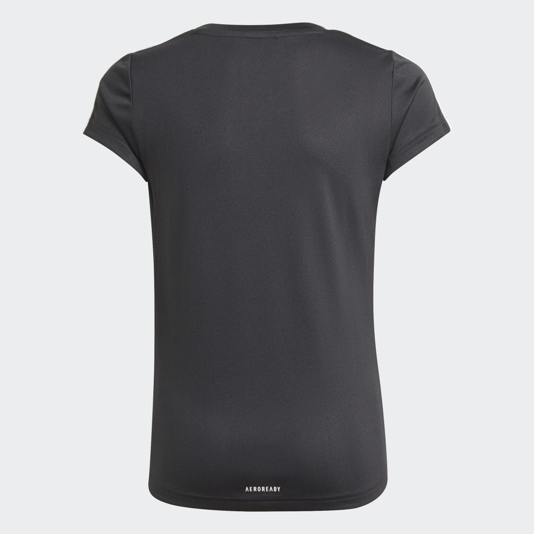 

adidas Playera Designed 2 Move 3 Franjas Niño, Negro/blanco