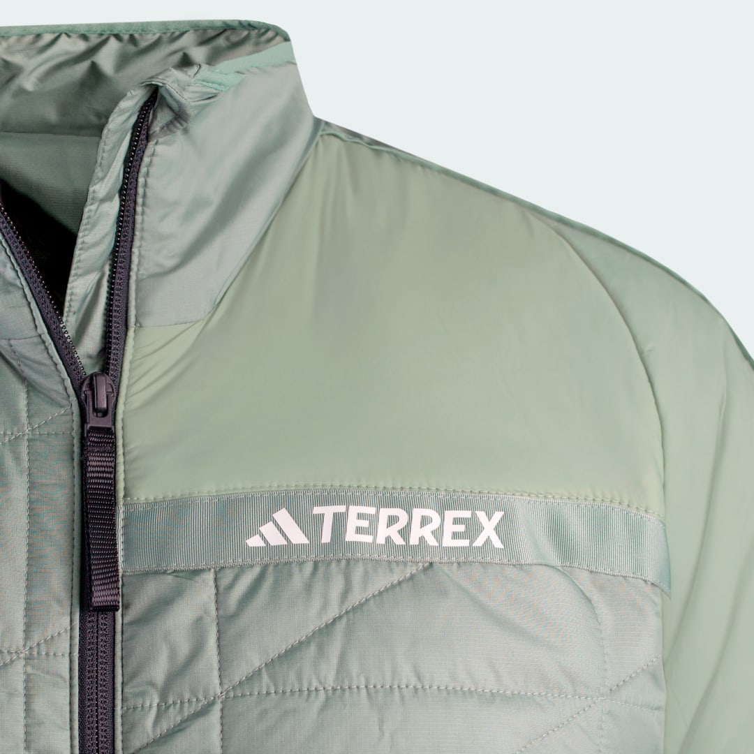 

adidas Chamarra Térmica Terrex Multi Insulation Hombre, Plata verde
