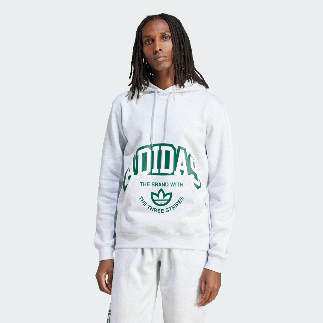 Adidas Originals Grijze Hoodie met Logo Print voor Heren Gray Heren
