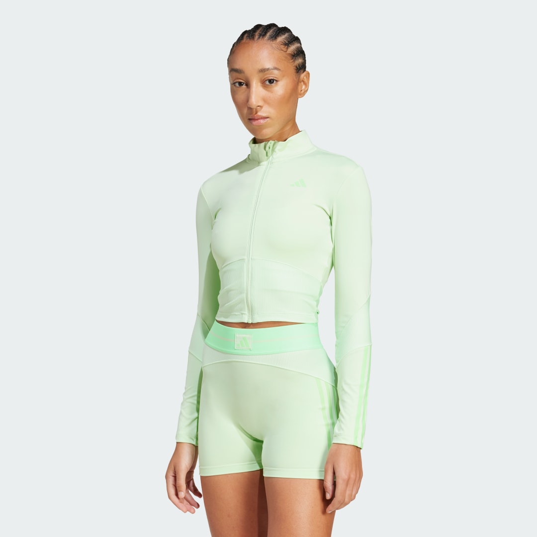 Adidas Hyperglam Rib Zip Thru Cover-Up