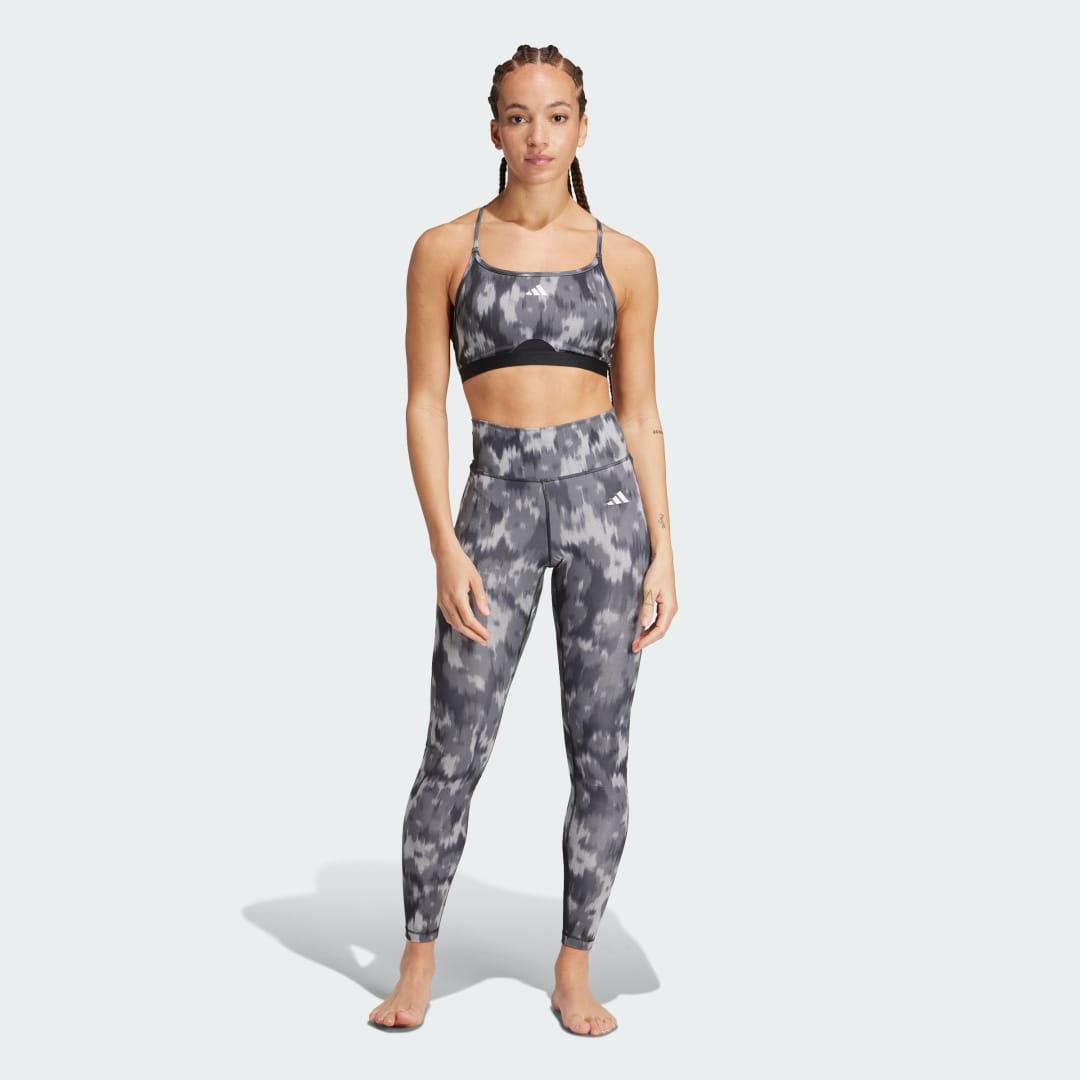 Adidas Optime Essentials Allover Print Flower Tie-Dye Legging