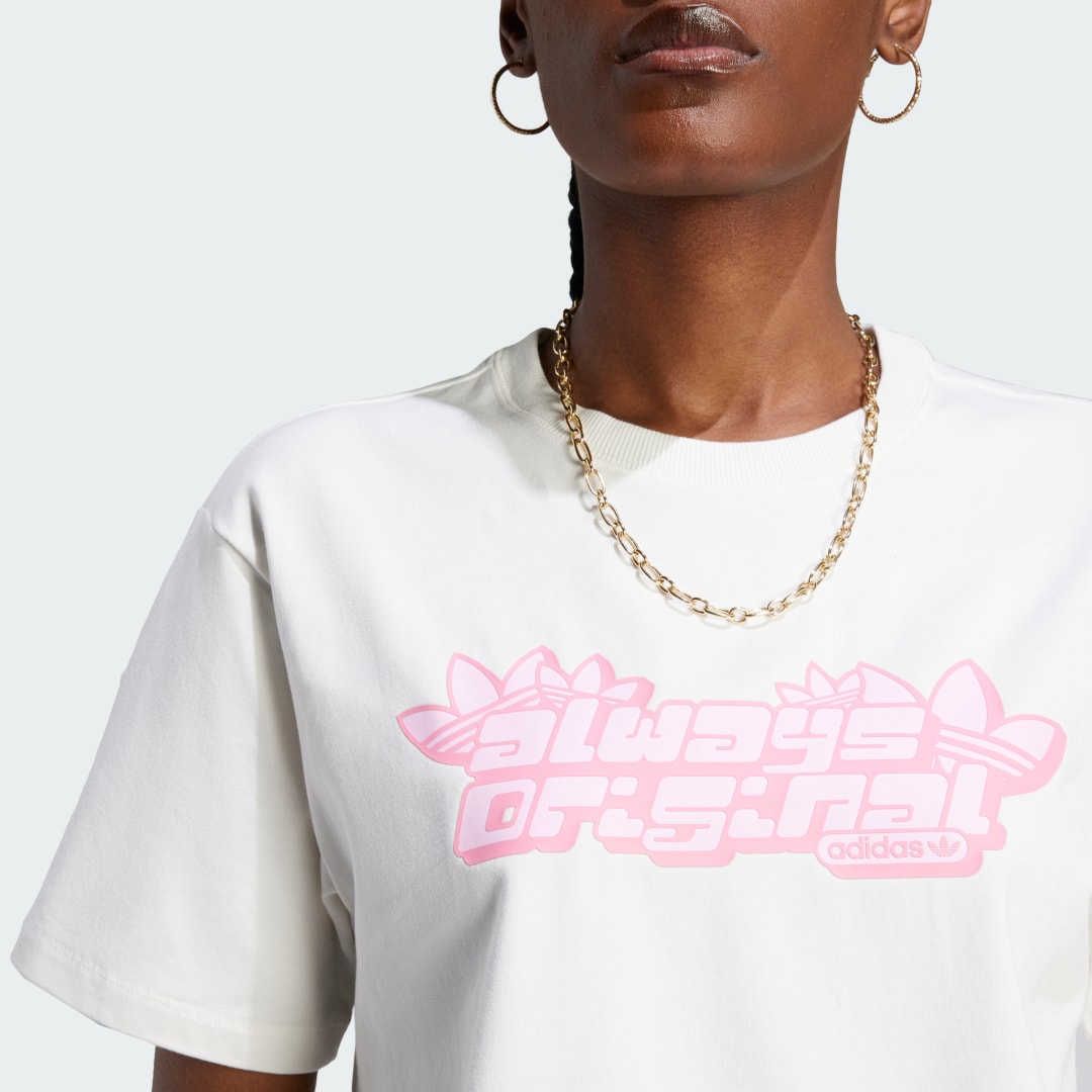 

adidas Playera Graphics Regular Mujer, Blanco