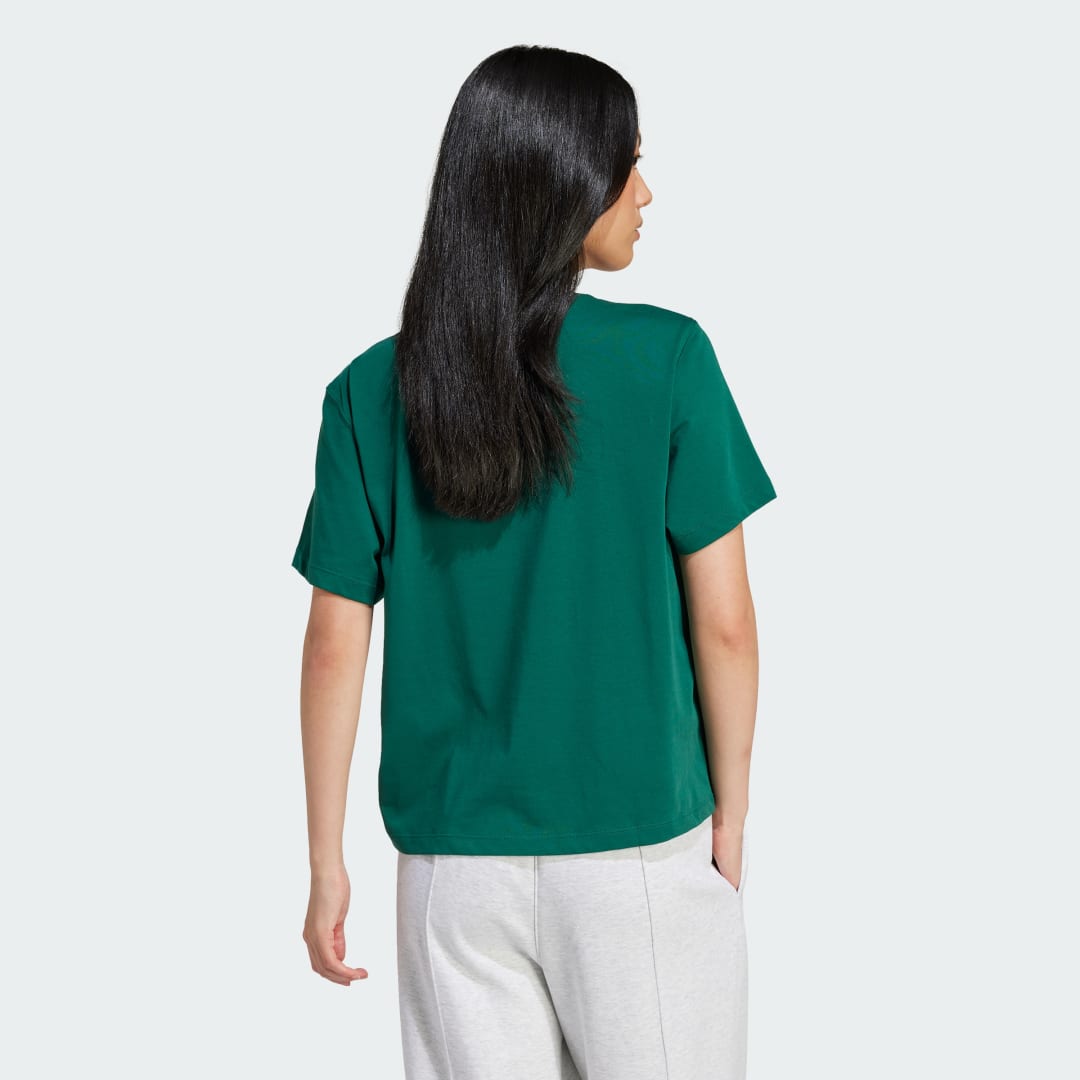 

adidas Camiseta Adicolor Trifolio Boxy Mujer, Verde