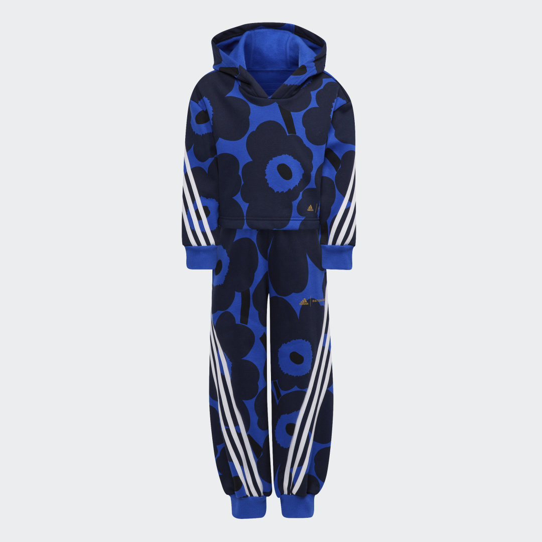 Marimekko Primegreen Warm-Up Winter Fleece 3-Stripes Floral Hoodie en Broek Marimekko Primegreen Warm-Up Winter Fleece 3-Stripes Floral Hoodie en Broek