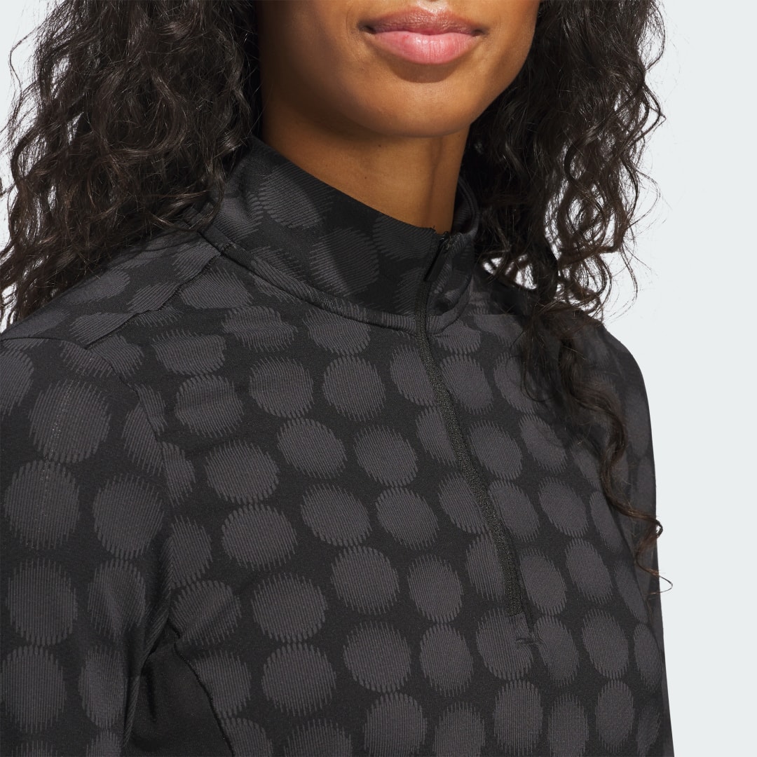 Adidas Ultimate365 Printed Mock Poloshirt met Korte Rits