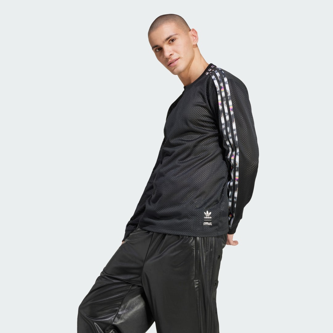 Adidas Pride Mesh 3-Stripes Long Sleeve Long-Sleeve Top