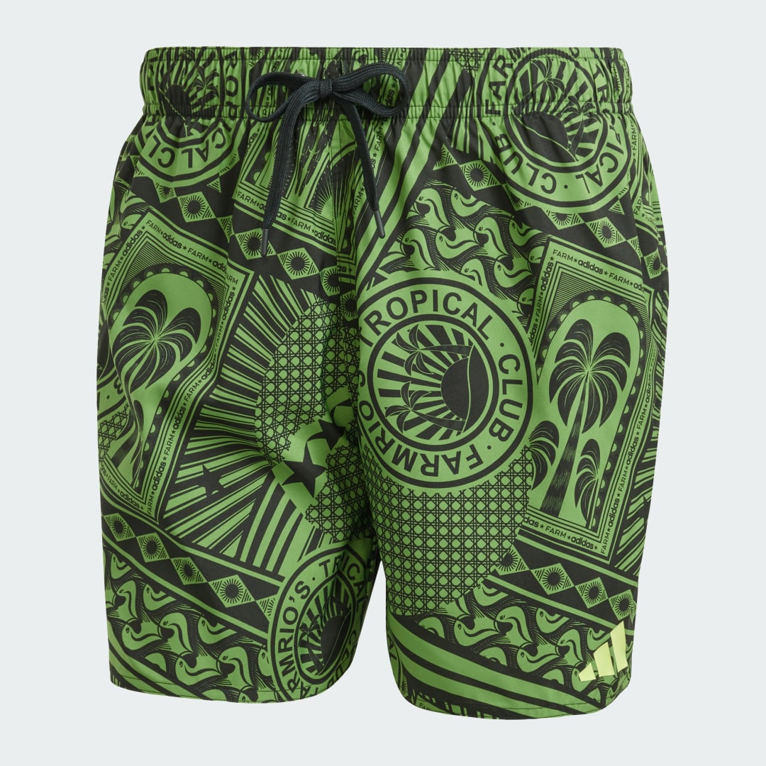 Adidas x FARM 3-Stripes Zwemshort 5-inch