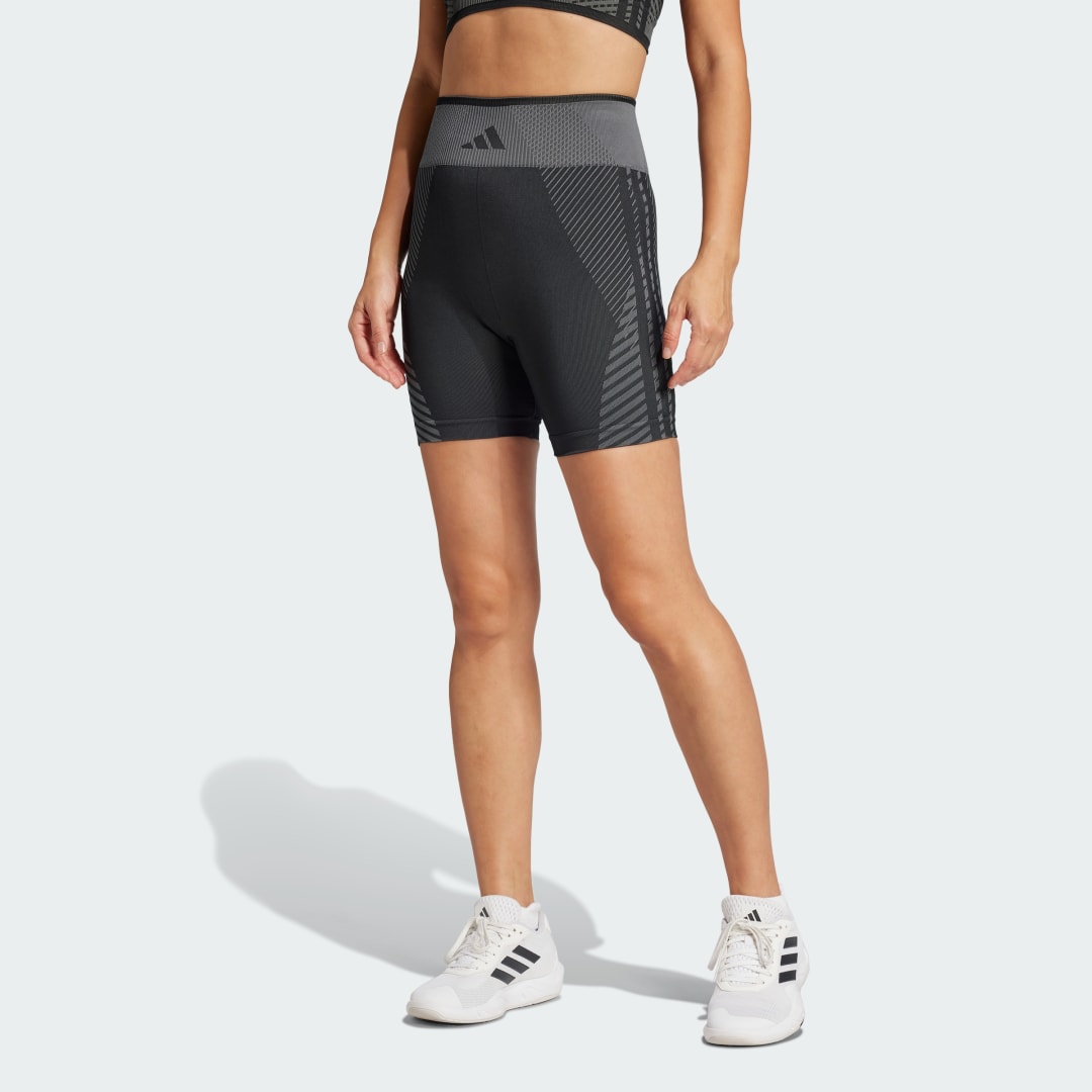 Adidas Knitted Training 5" Legging Zwart- Dames Zwart