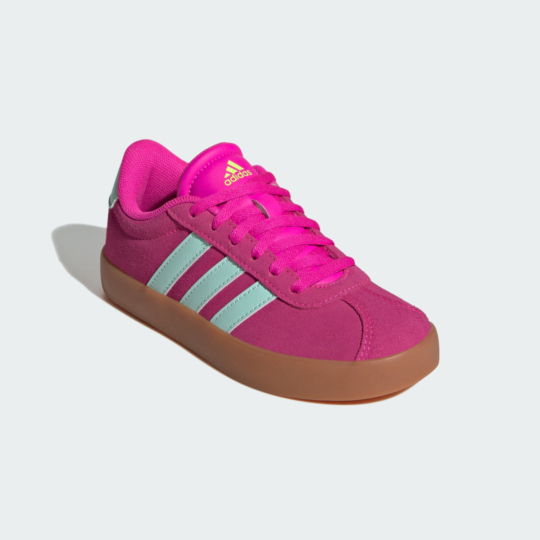 Adidas VL court sneaker Shock Pink / Semi Flash Aqua / Lucid Lemon