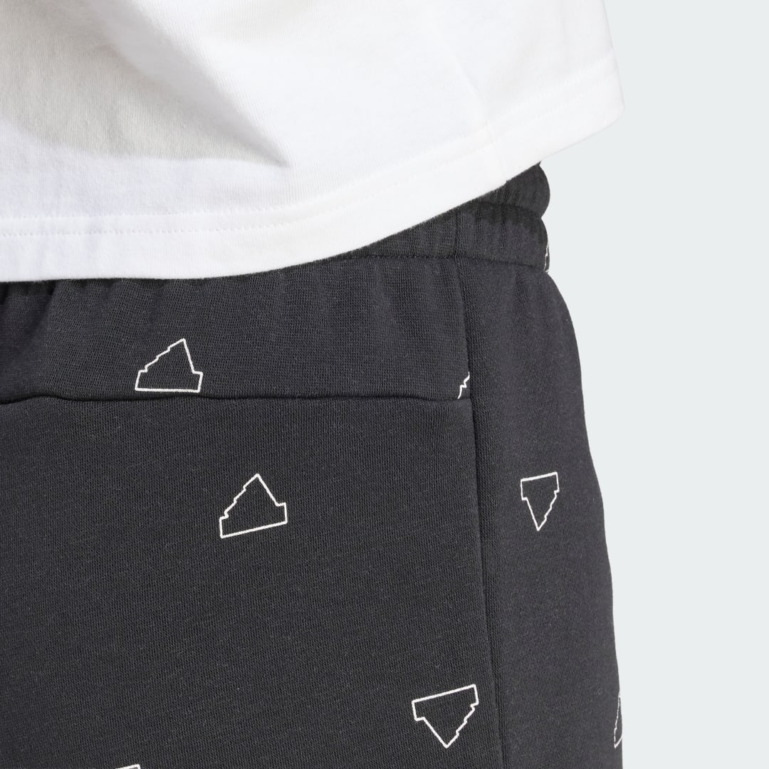 Adidas Essentials Monogram Fleece Graphic Short