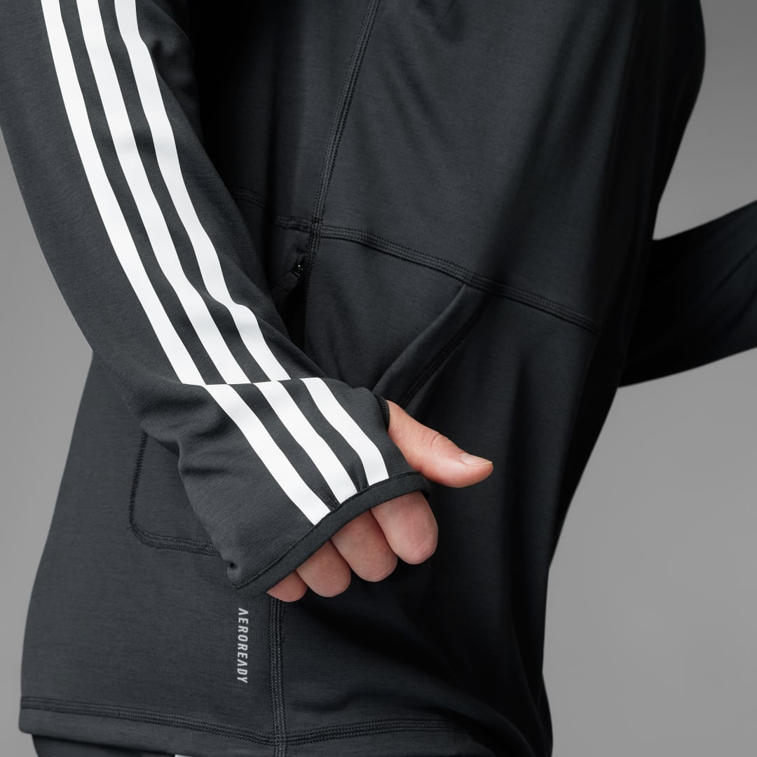 Adidas Own the Run 3-Stripes Hoodie